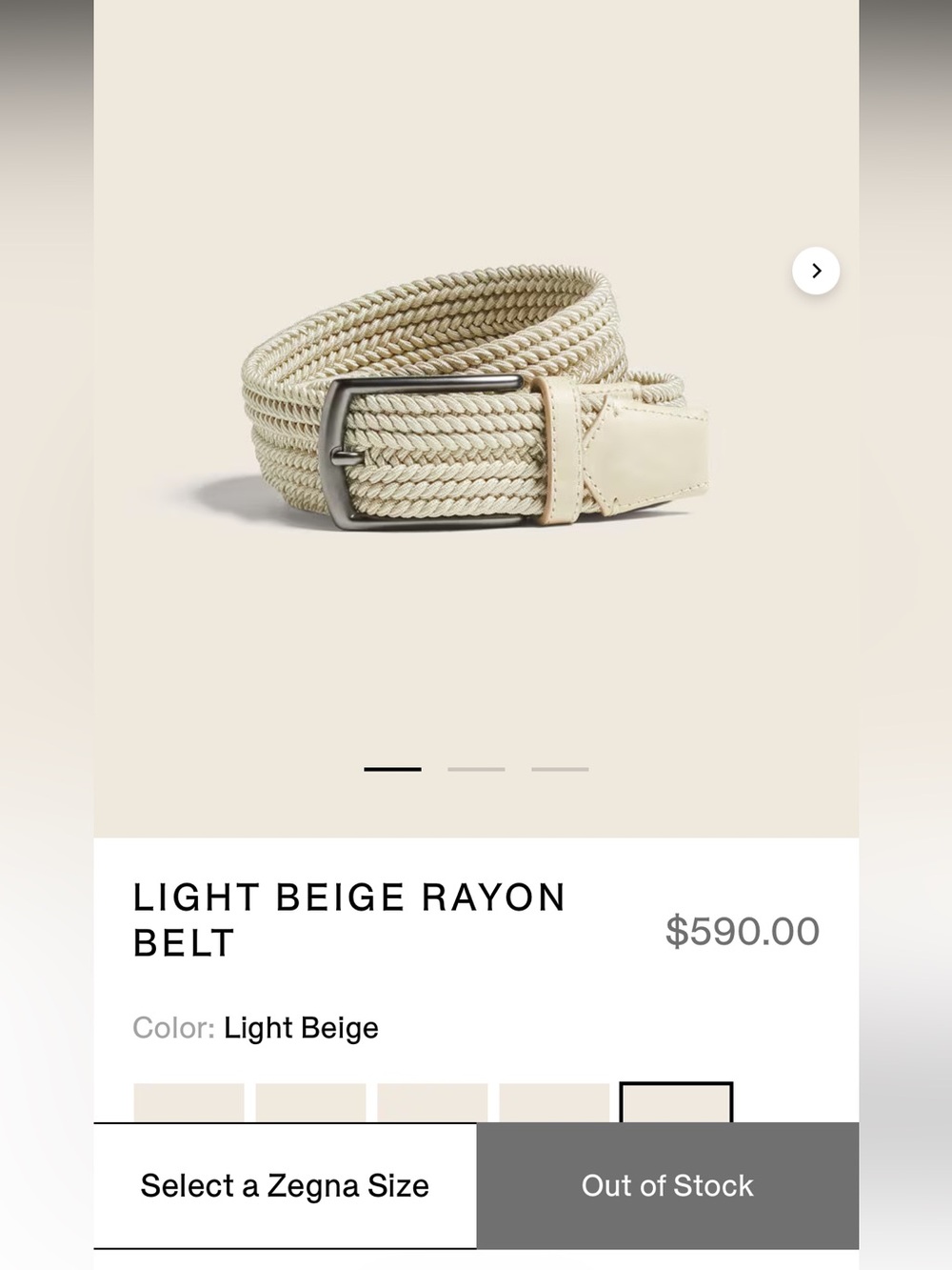 Zegna Rayon Belt